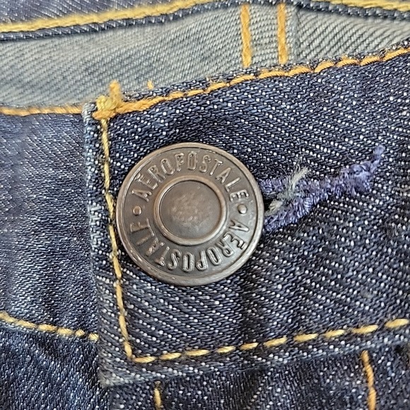 AEROPOSTALE Rivington Skinny Women's Sz 32 X 32 Dark Wash Straight 5 Pockets - Picture 4 of 15